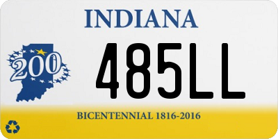 IN license plate 485LL