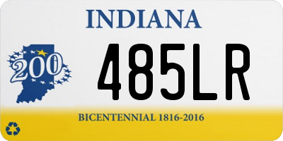 IN license plate 485LR