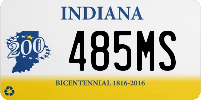 IN license plate 485MS