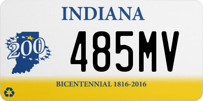 IN license plate 485MV