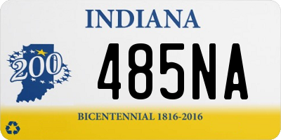 IN license plate 485NA
