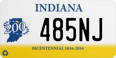 IN license plate 485NJ