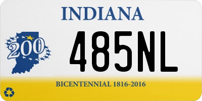 IN license plate 485NL