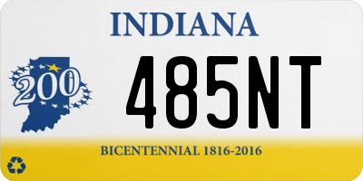 IN license plate 485NT
