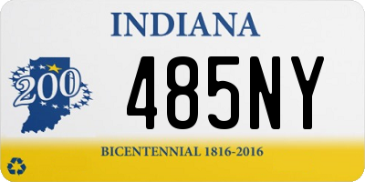 IN license plate 485NY