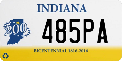 IN license plate 485PA