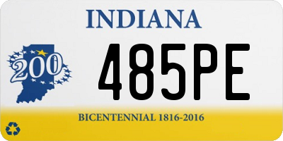 IN license plate 485PE