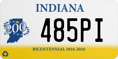 IN license plate 485PI