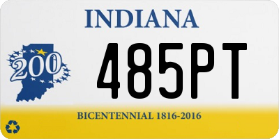 IN license plate 485PT