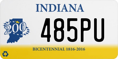 IN license plate 485PU