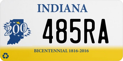 IN license plate 485RA