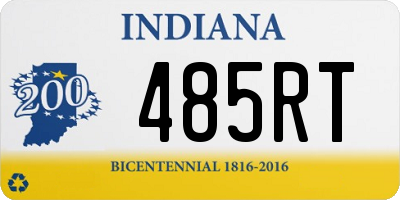 IN license plate 485RT