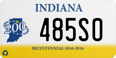 IN license plate 485SO