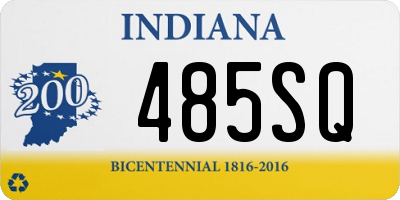 IN license plate 485SQ