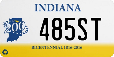 IN license plate 485ST