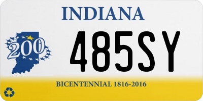 IN license plate 485SY