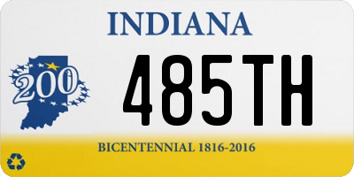 IN license plate 485TH