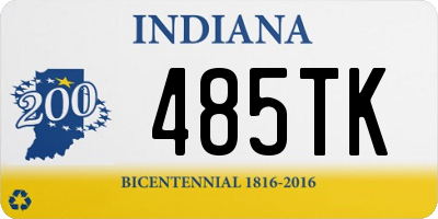 IN license plate 485TK