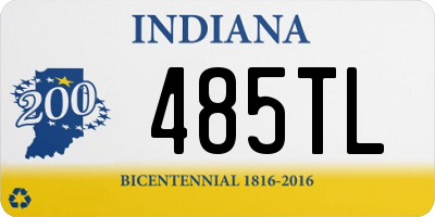 IN license plate 485TL