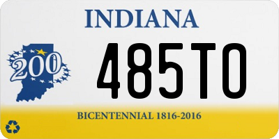 IN license plate 485TO