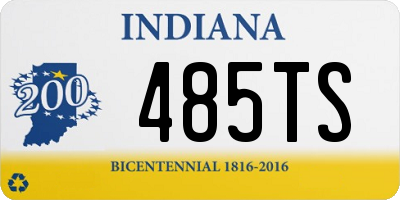 IN license plate 485TS