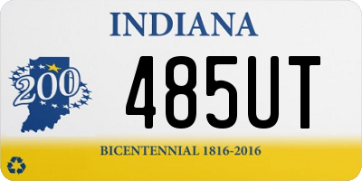 IN license plate 485UT