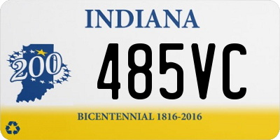 IN license plate 485VC