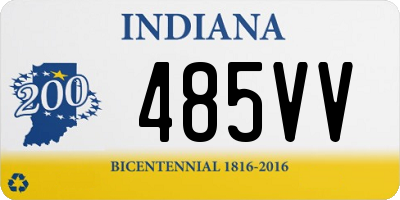 IN license plate 485VV