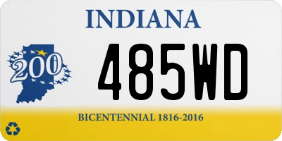 IN license plate 485WD