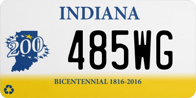 IN license plate 485WG