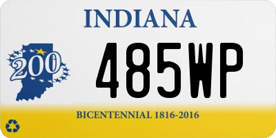IN license plate 485WP