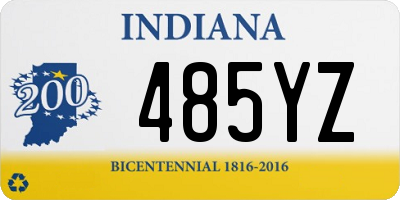 IN license plate 485YZ