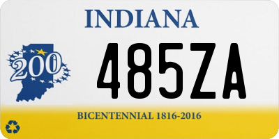 IN license plate 485ZA