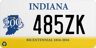 IN license plate 485ZK