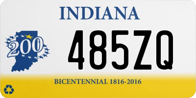 IN license plate 485ZQ