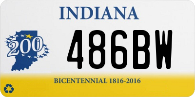 IN license plate 486BW