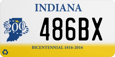 IN license plate 486BX