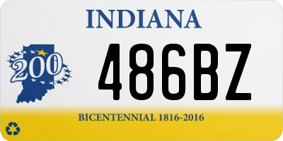 IN license plate 486BZ