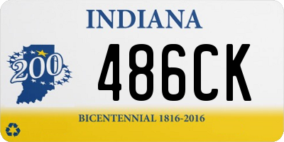 IN license plate 486CK