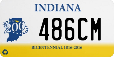 IN license plate 486CM