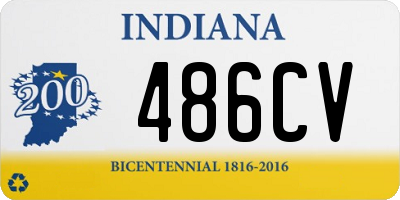 IN license plate 486CV