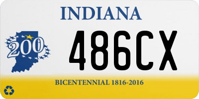 IN license plate 486CX