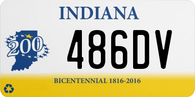 IN license plate 486DV