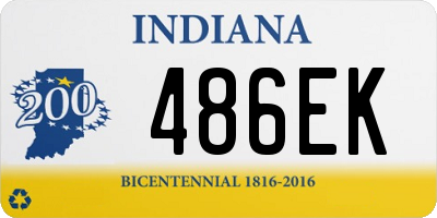 IN license plate 486EK