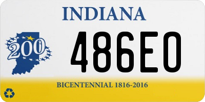 IN license plate 486EO