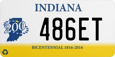 IN license plate 486ET