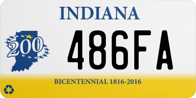 IN license plate 486FA