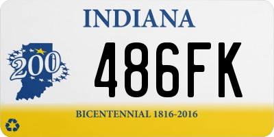 IN license plate 486FK