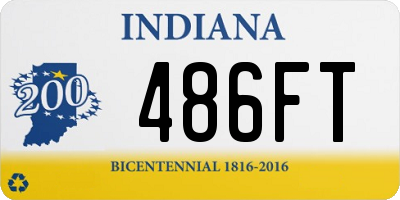 IN license plate 486FT