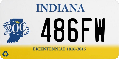 IN license plate 486FW